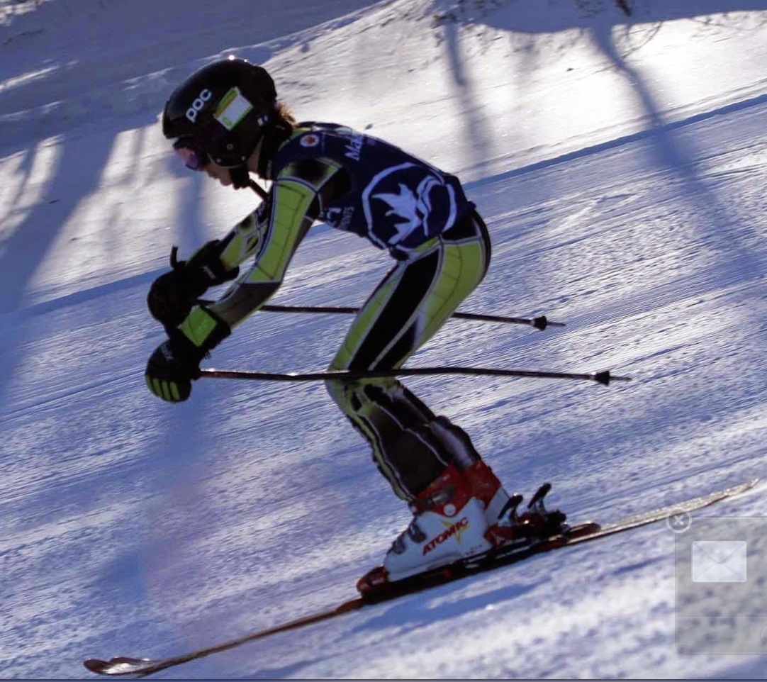 Lesser skilled skiers tend to hunch over at the hips, along the length of the skis, as above, but forward really is the relationship between the hips and boots, in time and space.